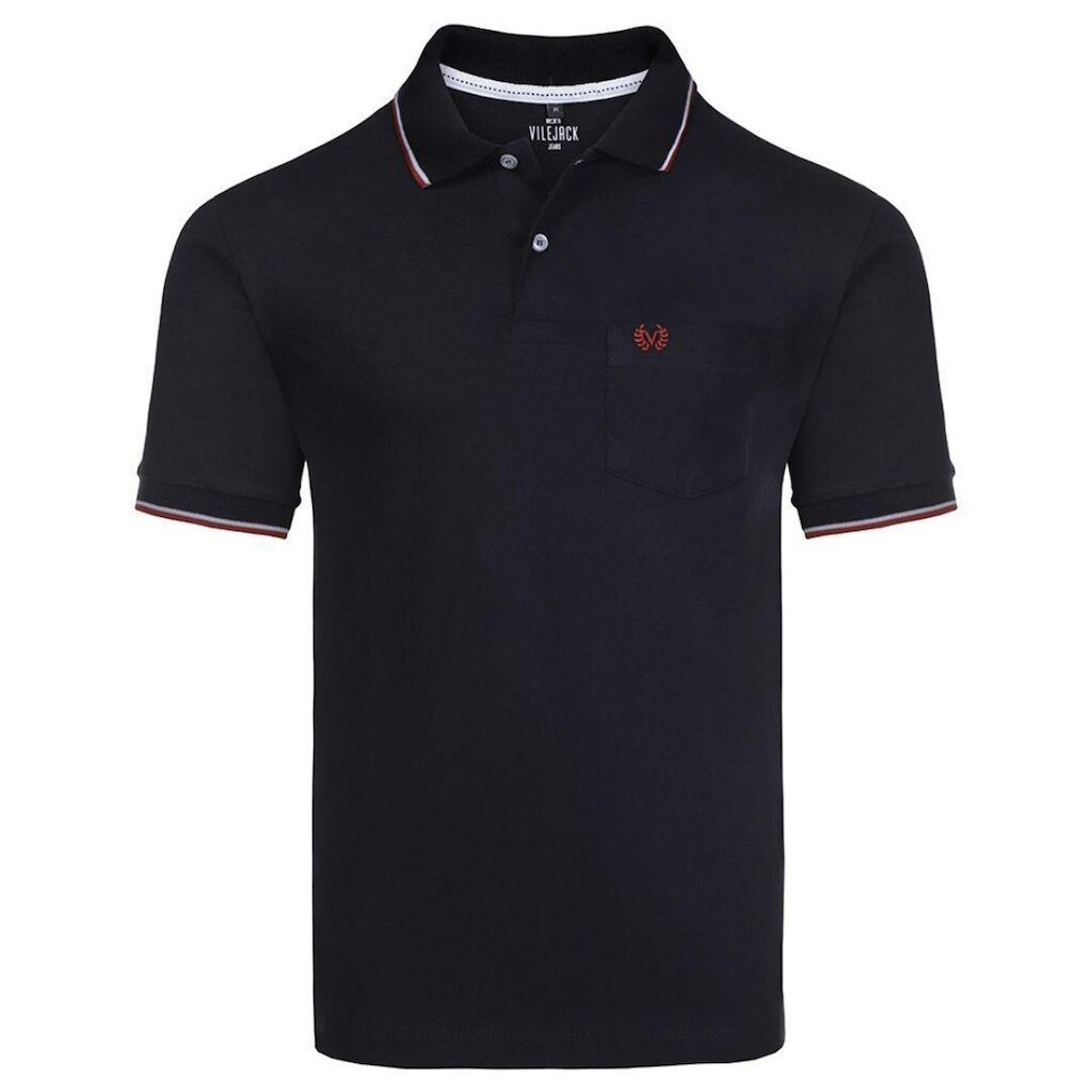 Camisa Polo Masc. Básica 100% Algodão C/B Vilejack VMGP0112