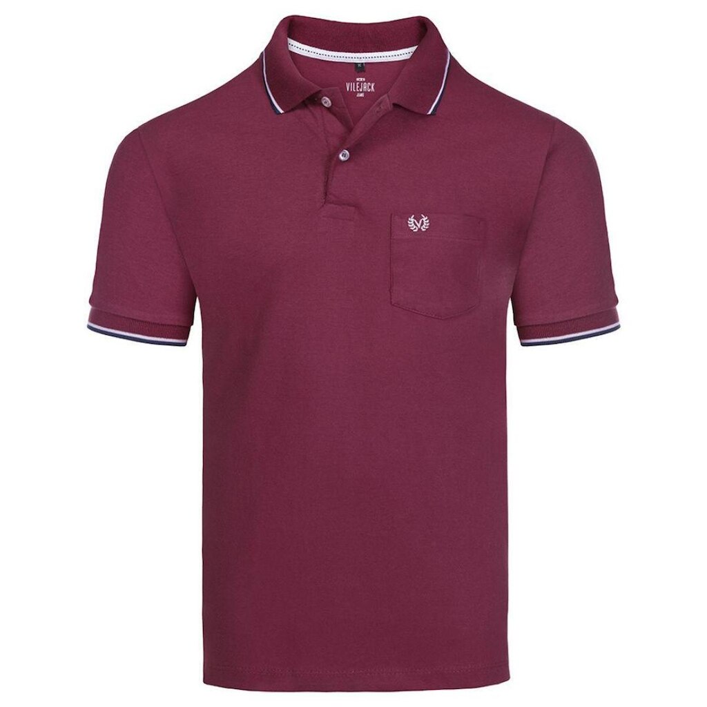 Camisa Polo Masc. Básica 100% Algodão C/B Vilejack VMGP0112