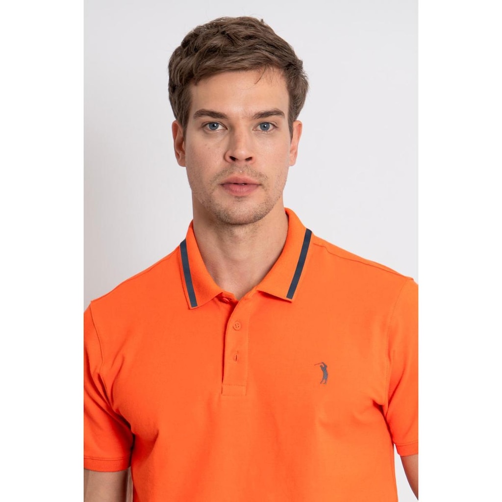 Camisa Polo Masculina Aleatory Cypress Laranja