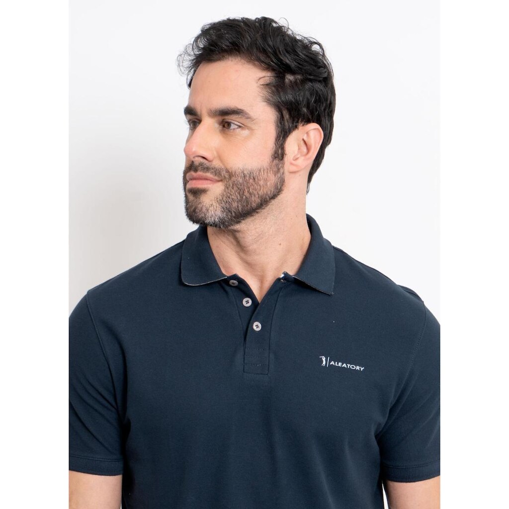 Camisa Polo Masculina Aleatory Reference Marinho