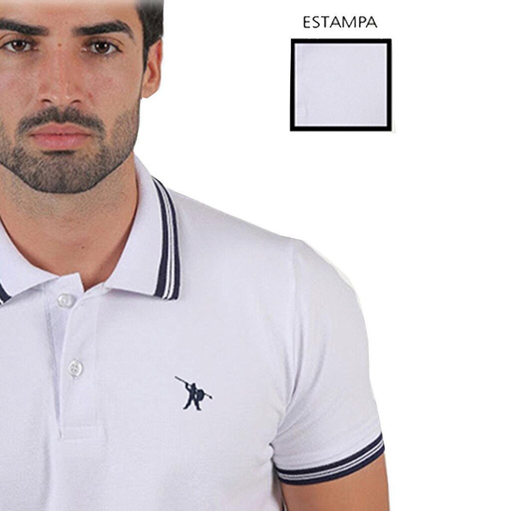 Camisa Polo Masculina Com Bordado