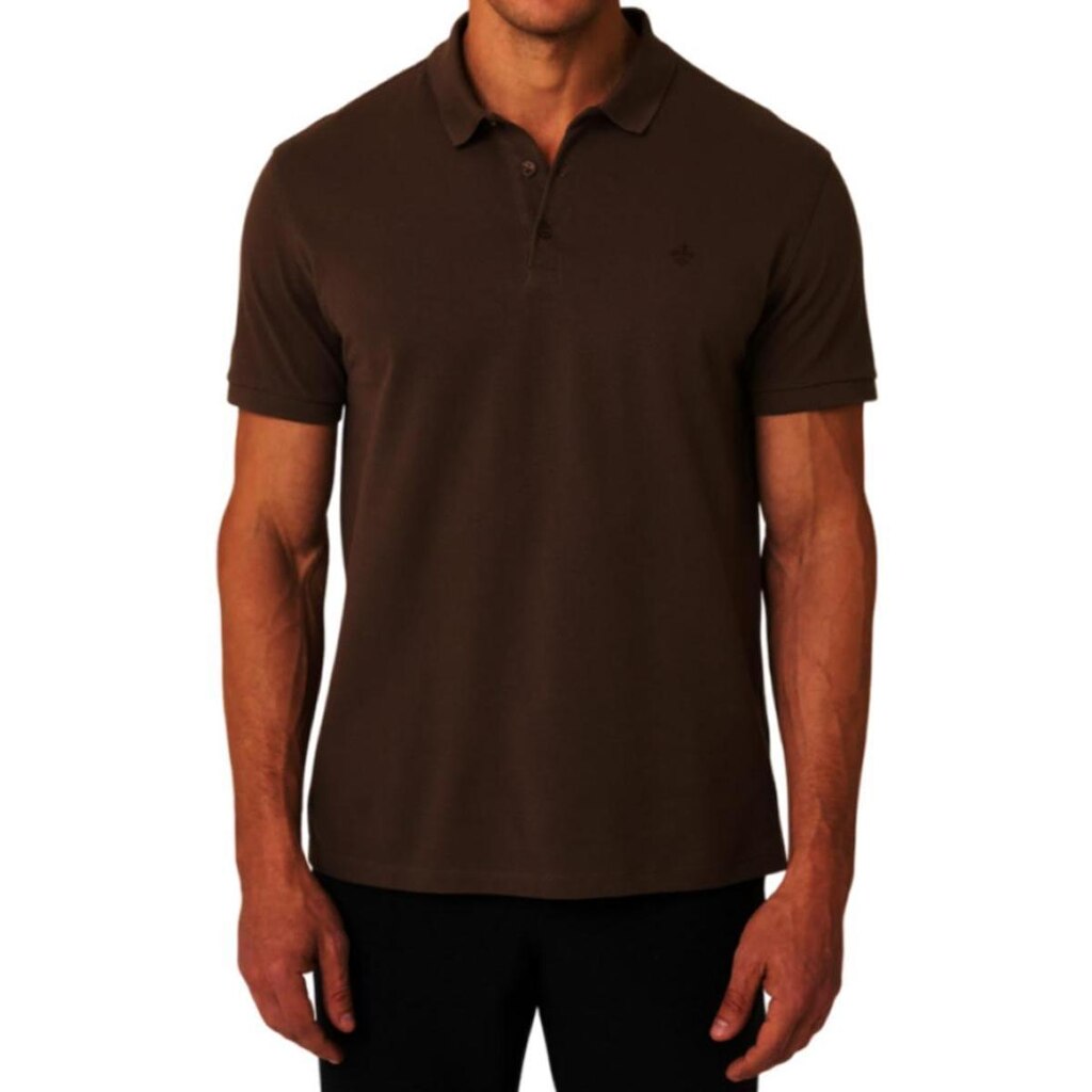 Camisa Polo Masculina Dudalina MC Essentials Marrom 7704006