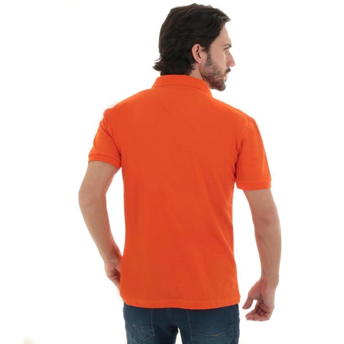 playera polo naranja