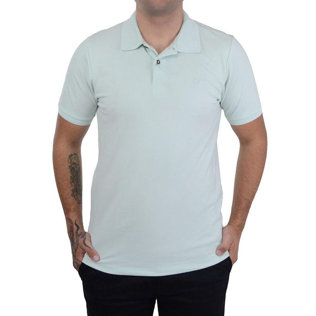 Camisa Polo Masculina Ogochi Essencial Slim Verde - 0075 - Branco ...