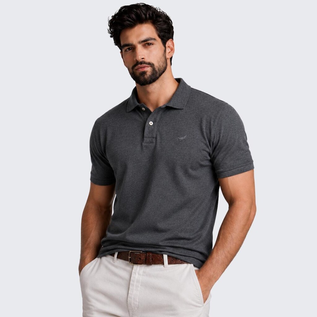 Camisa Polo Masculina Piquet Manga Curta