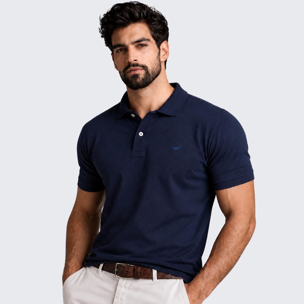 Camisa Polo Masculina Piquet Manga Curta