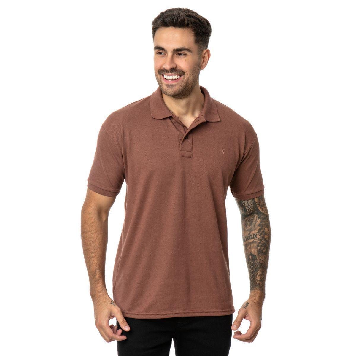 Camisa Polo Masculina Piquet Menor preço em Camisa Polo Masculina Piquet