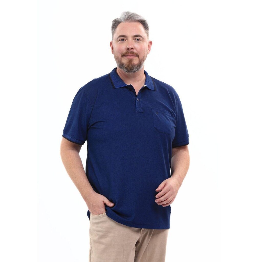 Camisa Polo Masculina Plus Size Pique Algodão com Bolso