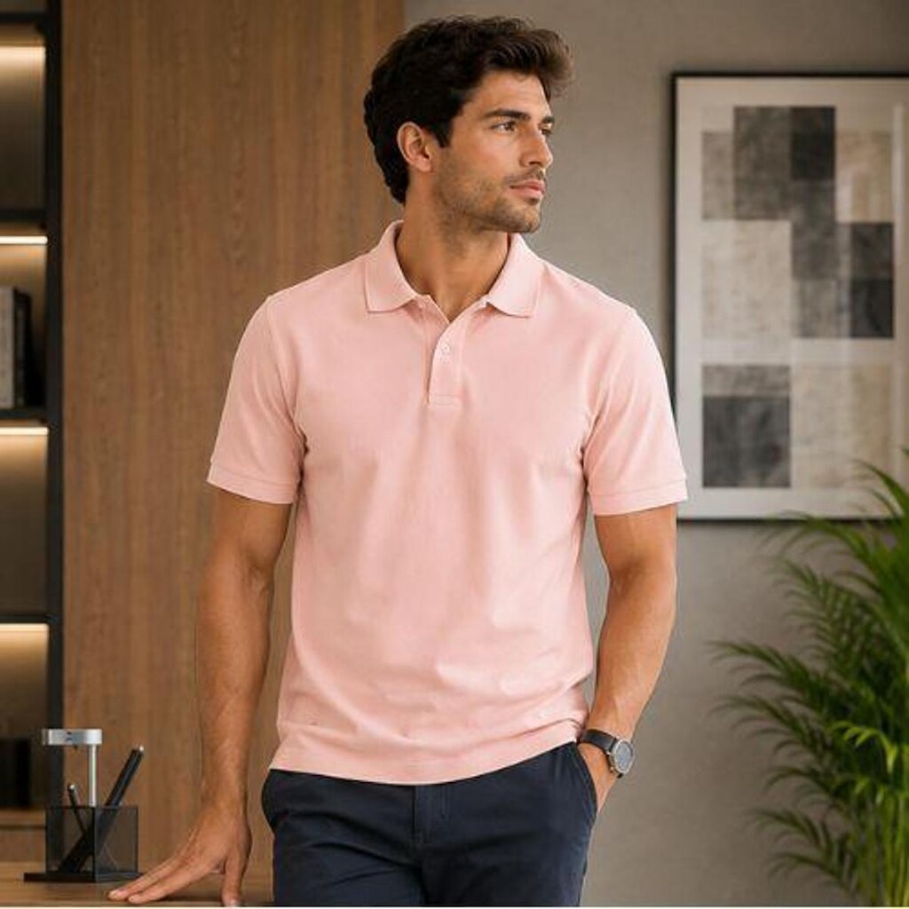 Camisa Polo Masculina Regular Manga Curta 2 Botões Hering