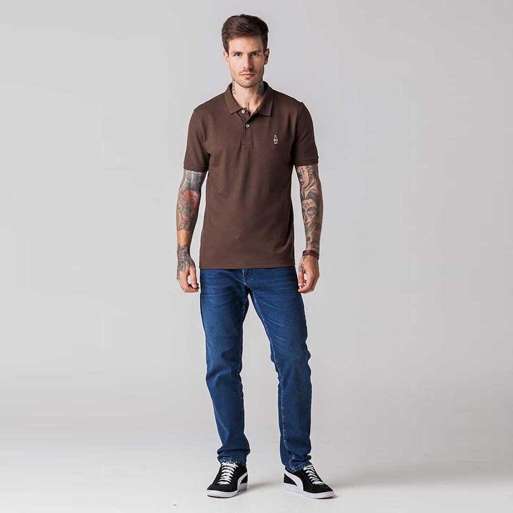Camisa Polo Masculina Rock e Soda