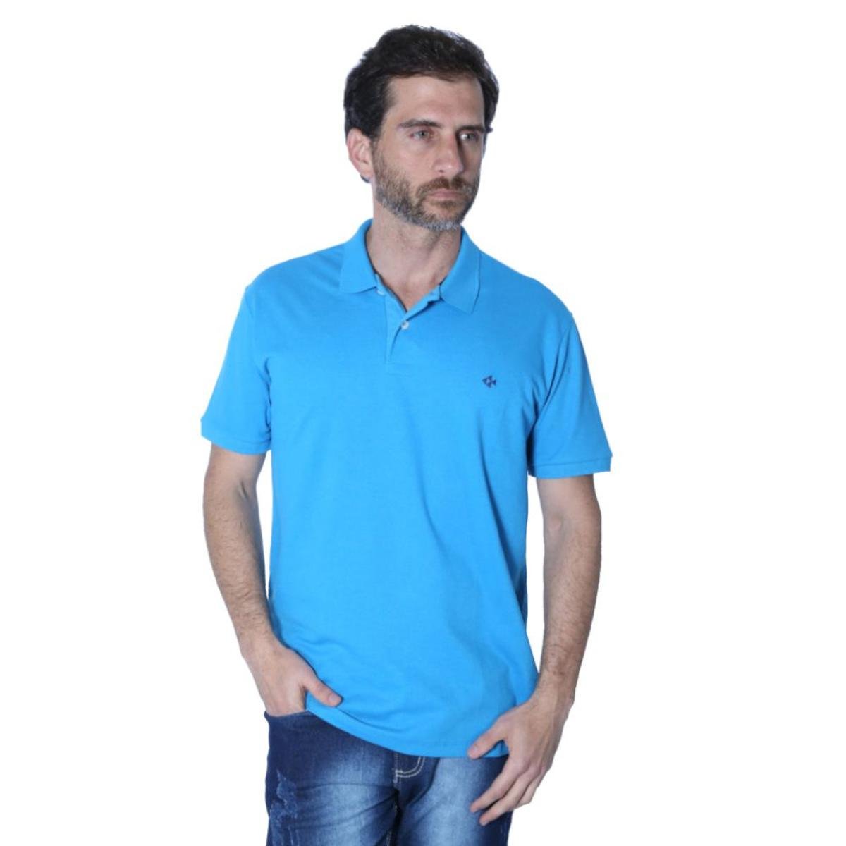 camisa azul turquesa masculina