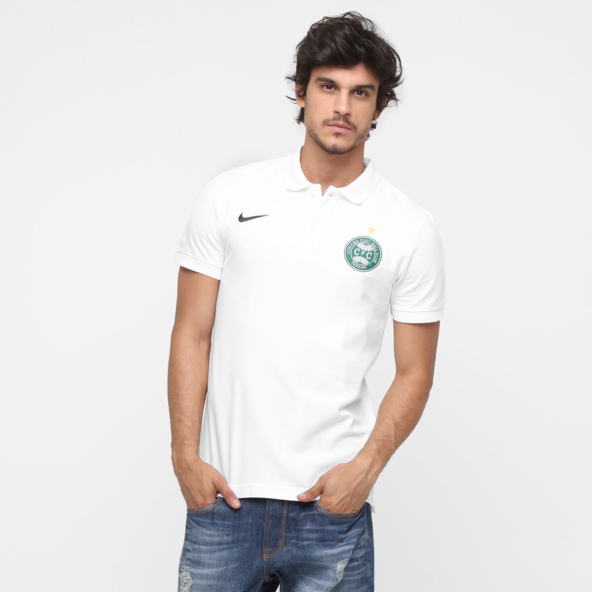camisa polo comissão técnica nike brasil masculina