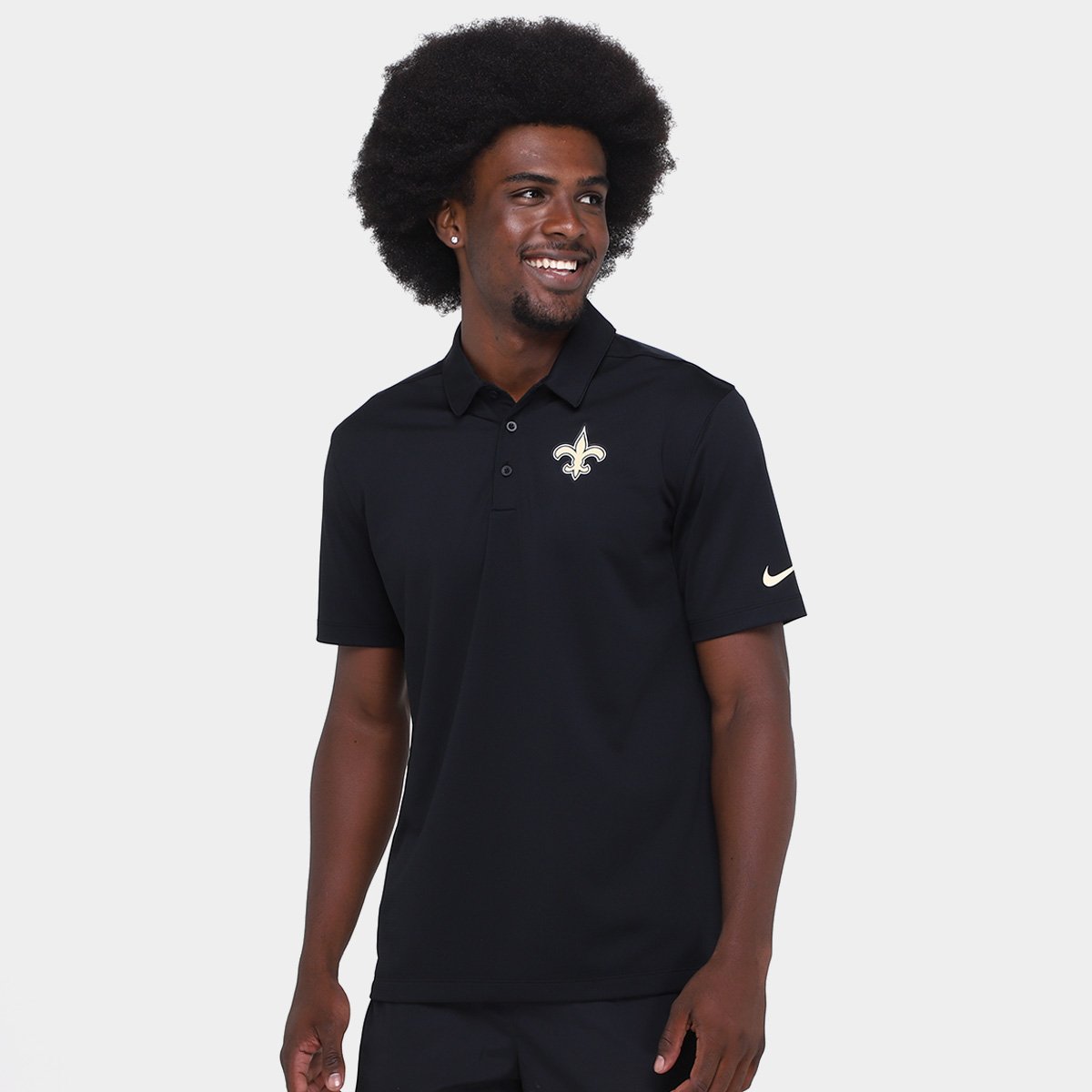 Camisa Polo Nike New Orleans Saints Drop 2 Team Logo Franchise Masculina Menor preço em Camisa Polo Nike New Orleans Saints Drop 2 Team Logo Franchise Masculina