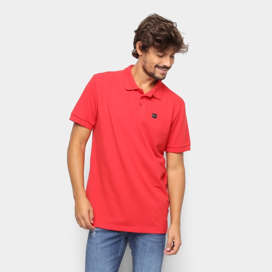Camisa Polo Oakley Básica Patch Masculina Vermelho Netshoes