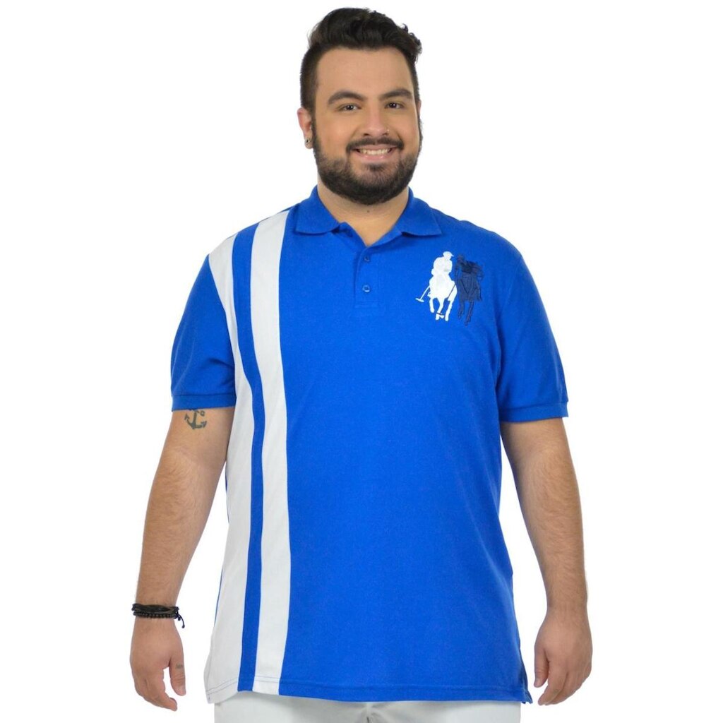 Camisa polo palco plus size fenomenal Preto 56
