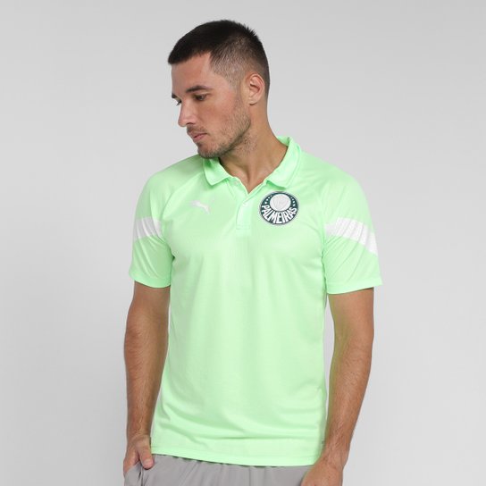 Camisa Polo Palmeiras 23/24 Puma Treino Masculina - Verde Menor preço em Camisa Polo Palmeiras 23/24 Puma Treino Masculina - Verde