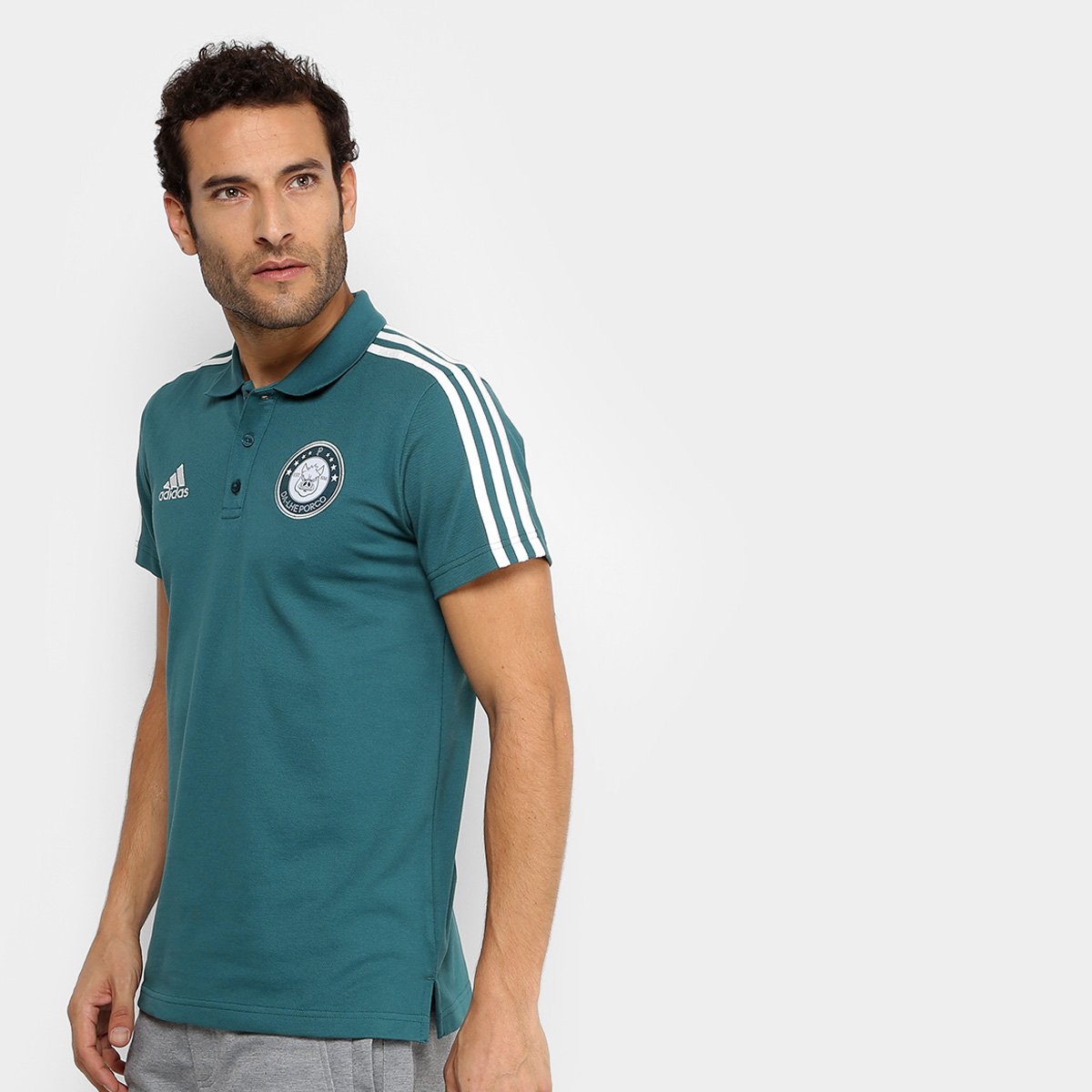 Camisa Polo Palmeiras 3S Adidas Masculina Menor preço em Camisa Polo Palmeiras 3S Adidas Masculina