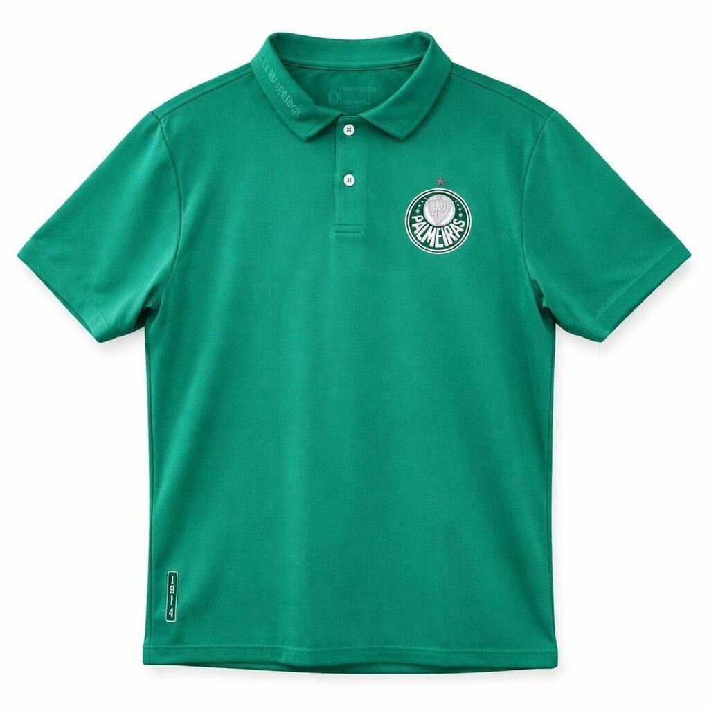 Camisa Polo Palmeiras Basic 1914 III Verde Betel