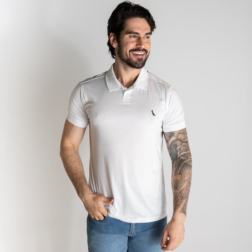 Camisa Polo Pima Reserva Branca