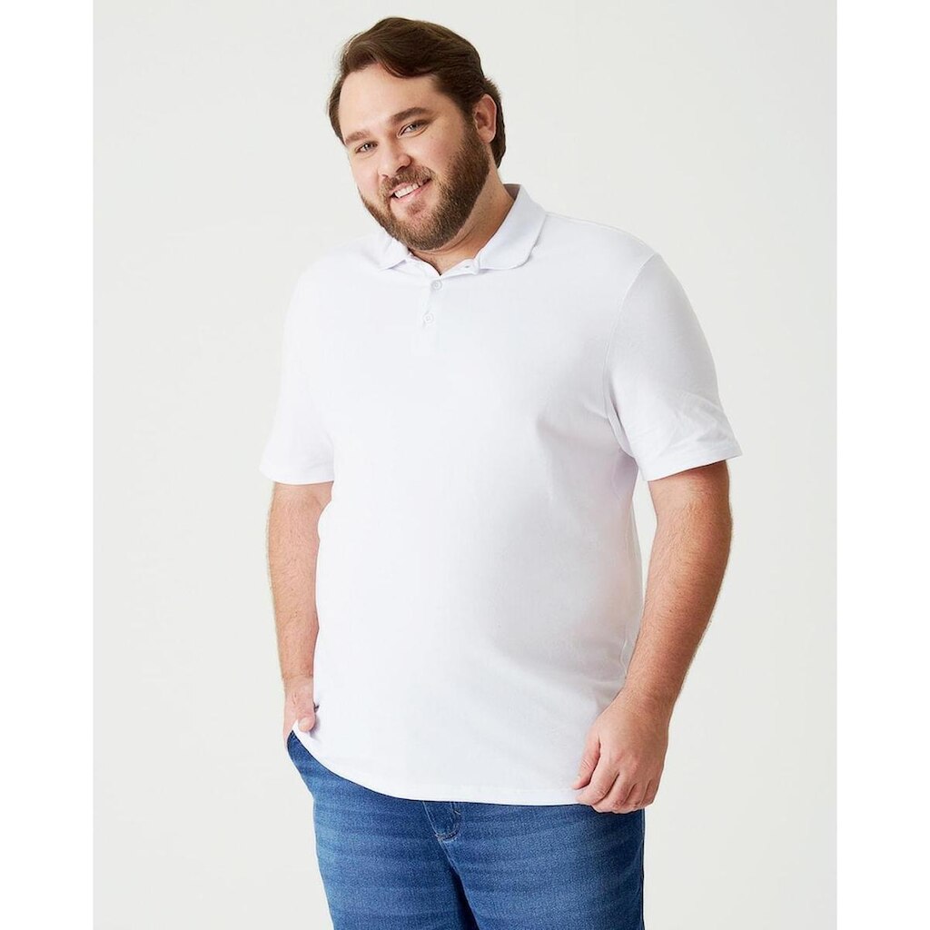 Camisa Polo Piquê Stretch Malwee Plus Branco-G1 Malwee