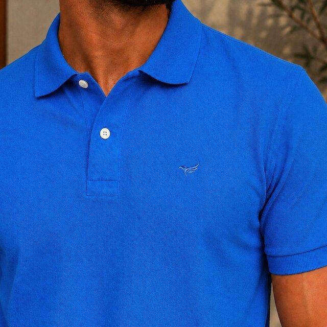 Camisa Polo Piquet Masculina Básica Manga Curta