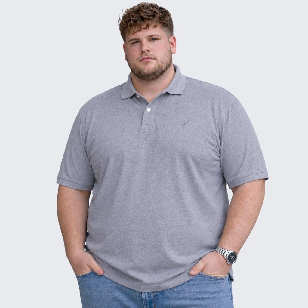 Camisa Polo Plus Size Masculina Piquet Manga Curta