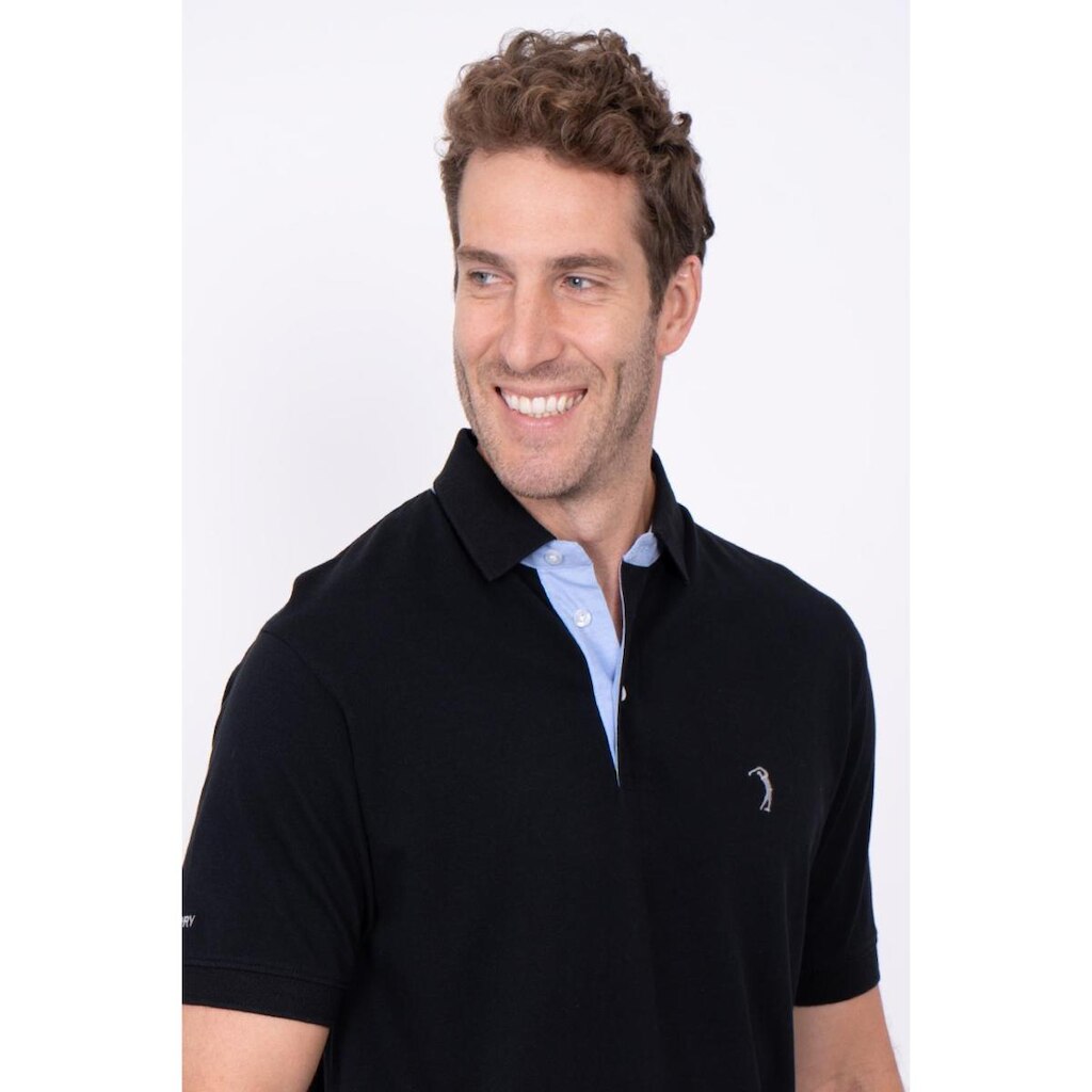 Camisa Polo Preta Lisa Aleatory
