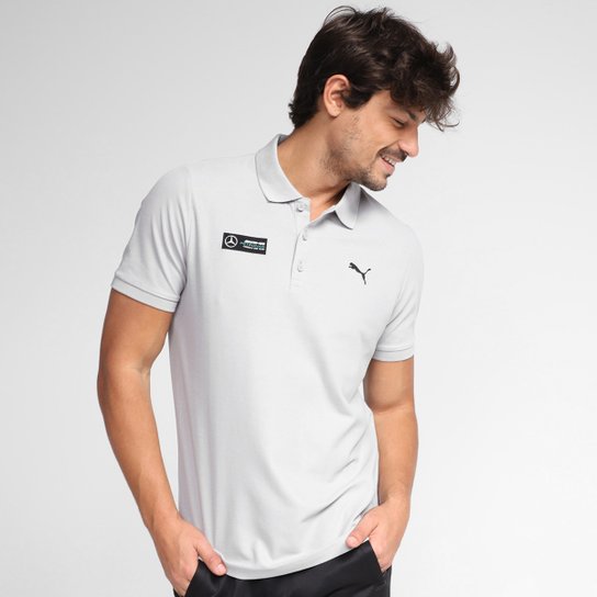 Camisa Polo Puma MAPF1 Básica Masculina - Off White Menor preço em Camisa Polo Puma MAPF1 Básica Masculina - Off White