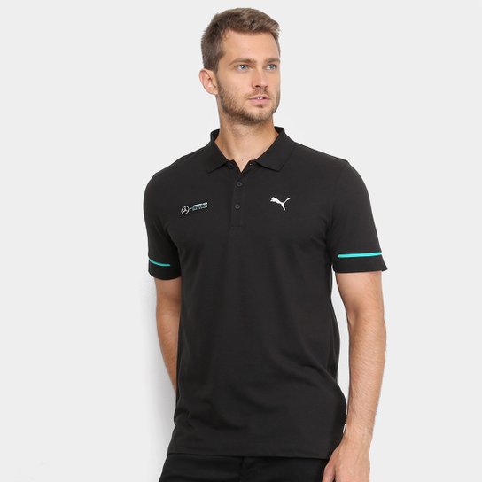Camisa Polo Puma Mercedes AMG Petronas Masculina - Preto Menor preço em Camisa Polo Puma Mercedes AMG Petronas Masculina - Preto