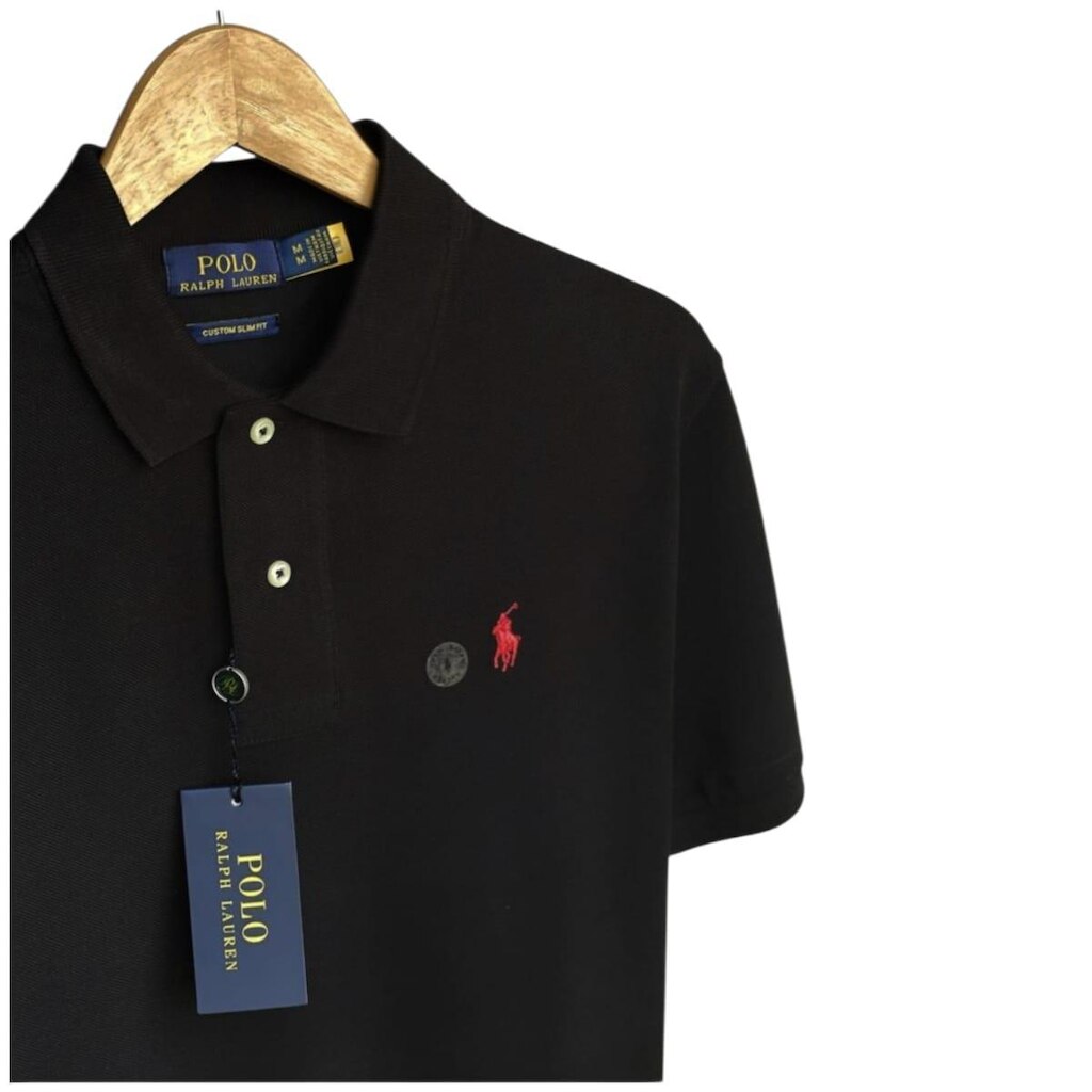 Camisa Polo R L Preta Masculina