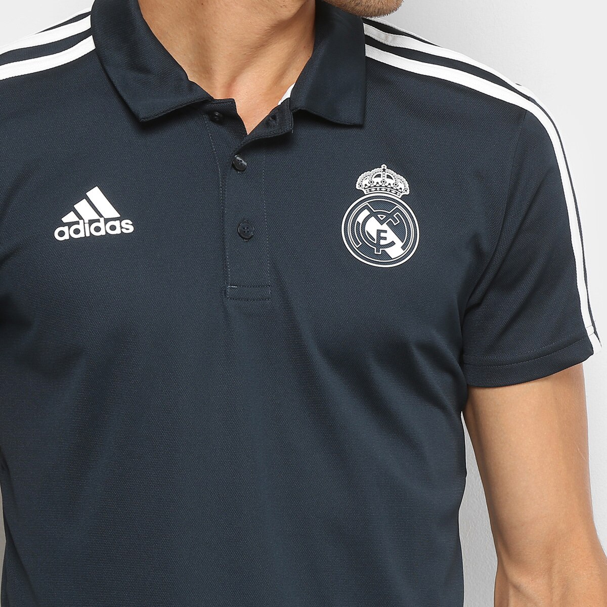 camisa polo real madrid azul