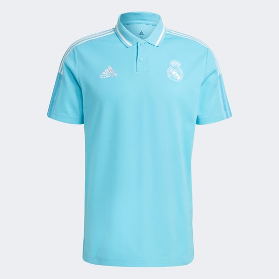 Camisa Polo Real Madrid Viagem 21/22 Adidas Masculina - Azul Claro+Preto é ruim? Camisa Polo Real Madrid Viagem 21/22 Adidas Masculina - Azul Claro+Preto é boa?