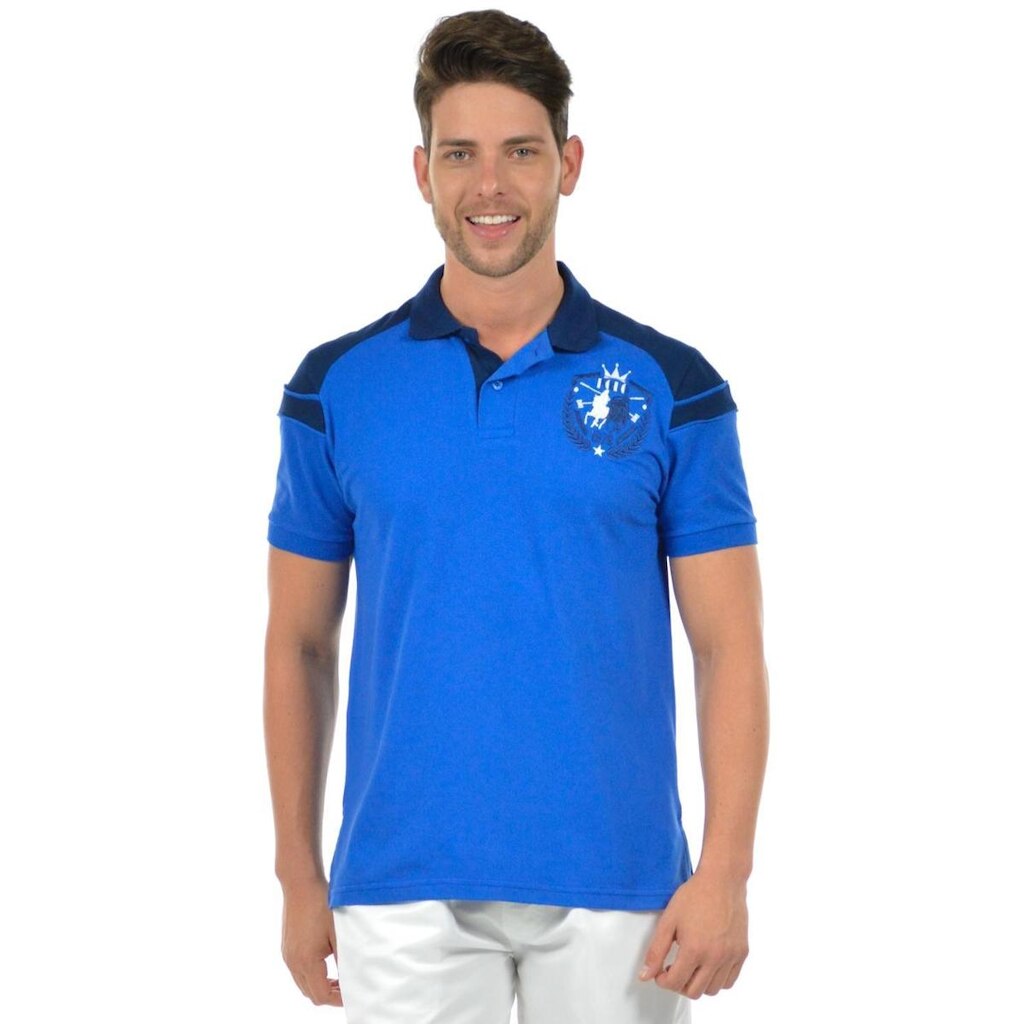 Camisa polo rei fenomenal Azul royal M
