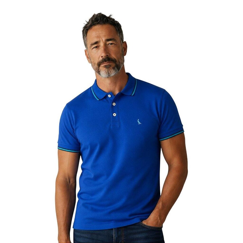 Camisa Polo Reserva Friso Duplo Masculino Azul