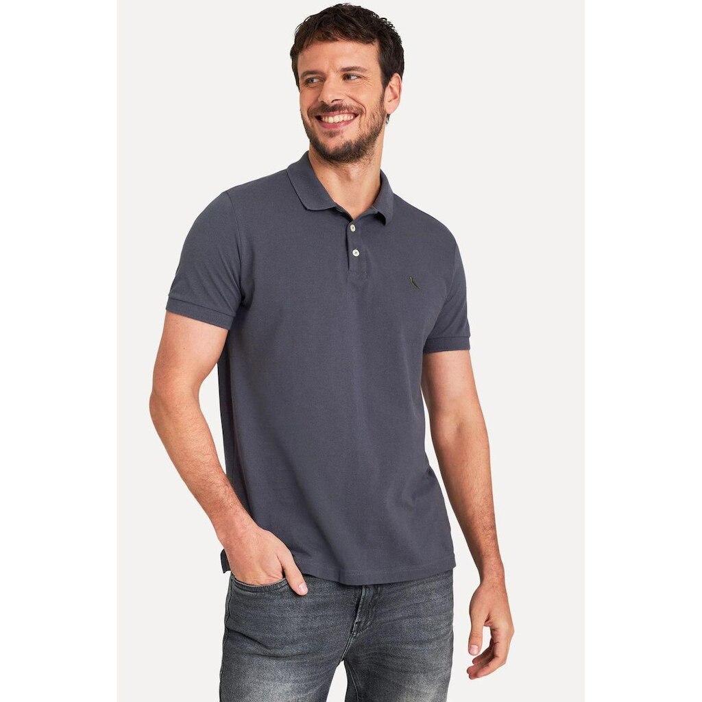 Camisa Polo Reserva Piquet Básica Fuligem