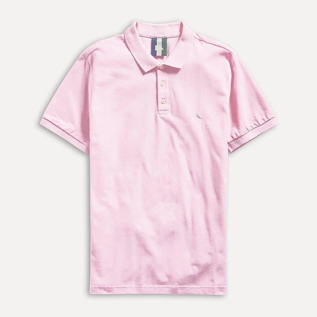 Camisa Polo Reserva Piquet Clássica Algodão Azul Claro