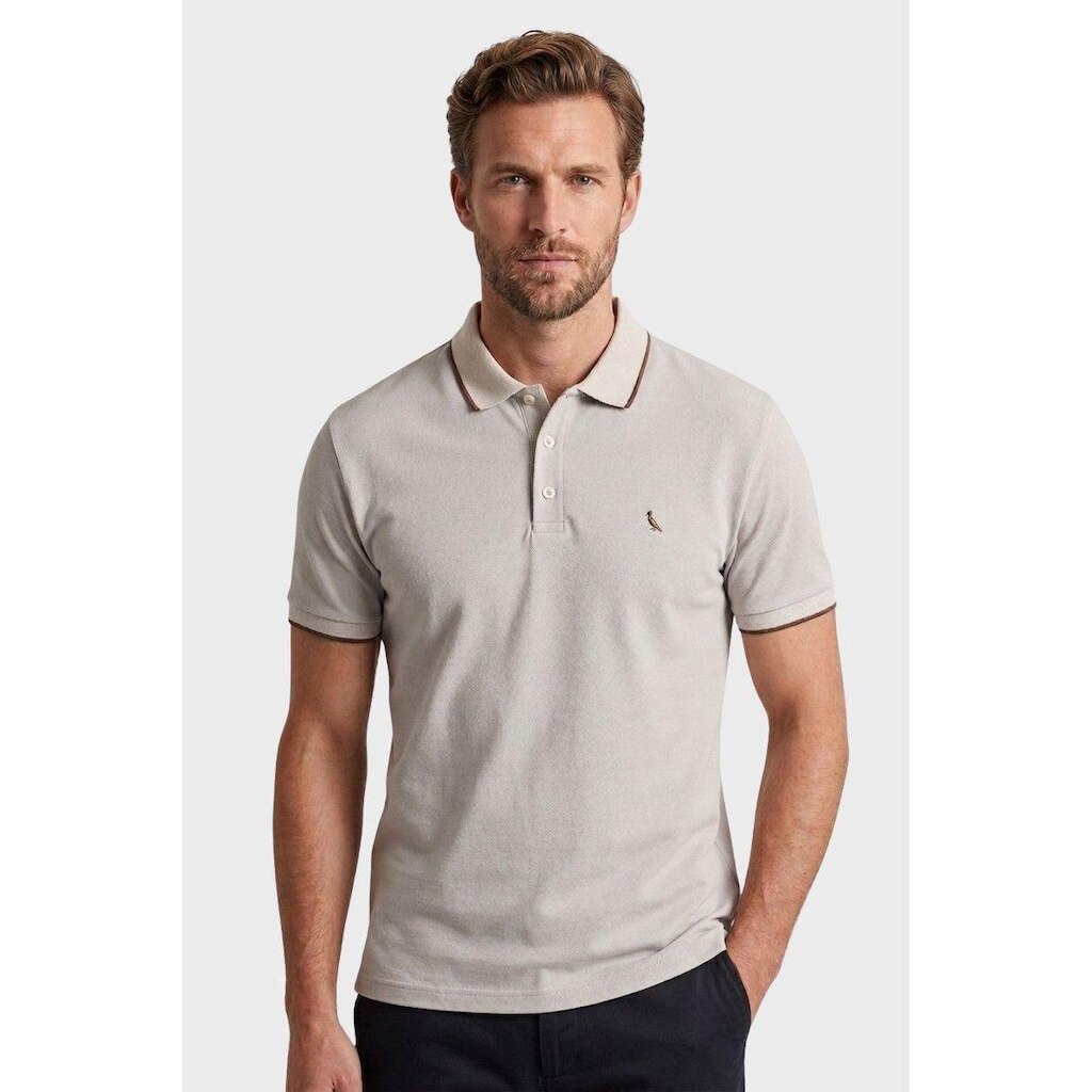 Camisa Polo Reserva Slim Enxuto Friso Aveia