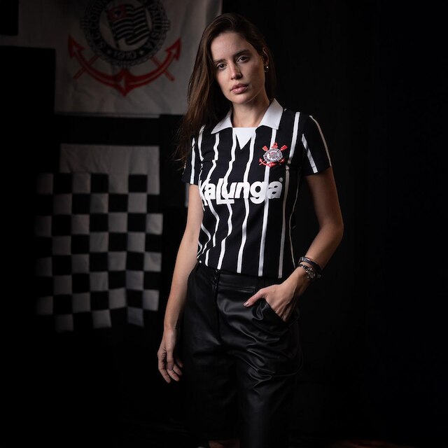 Camisa Polo Retrô Corinthians 1990 Feminina