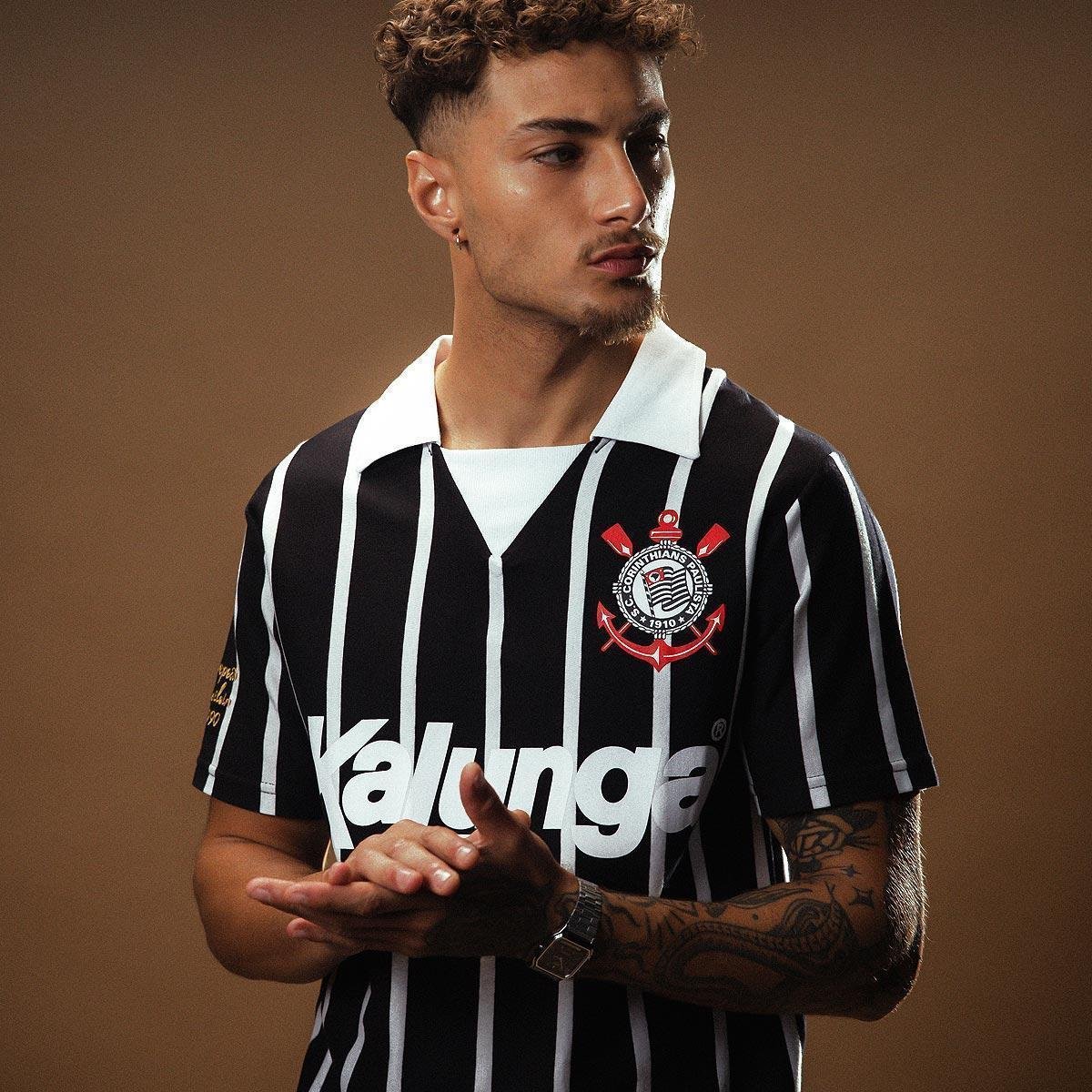 Camisa Polo Retrô Corinthians 1990 Masculina