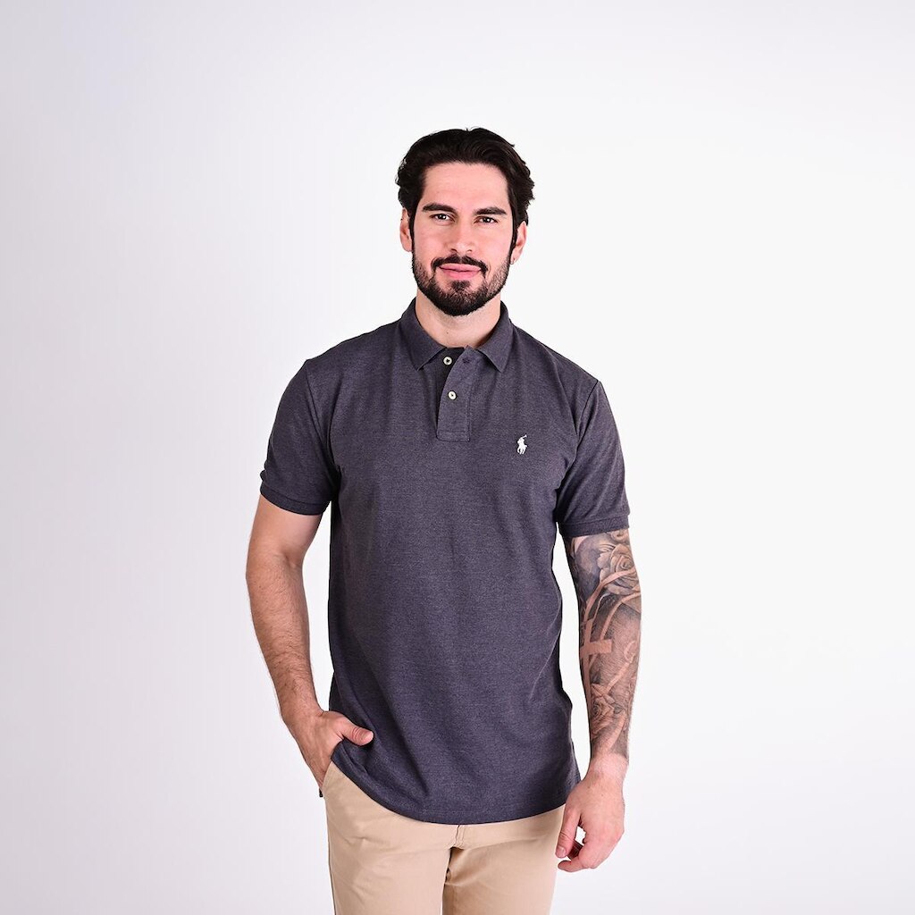 Camisa Polo RL Mescla Chumbo