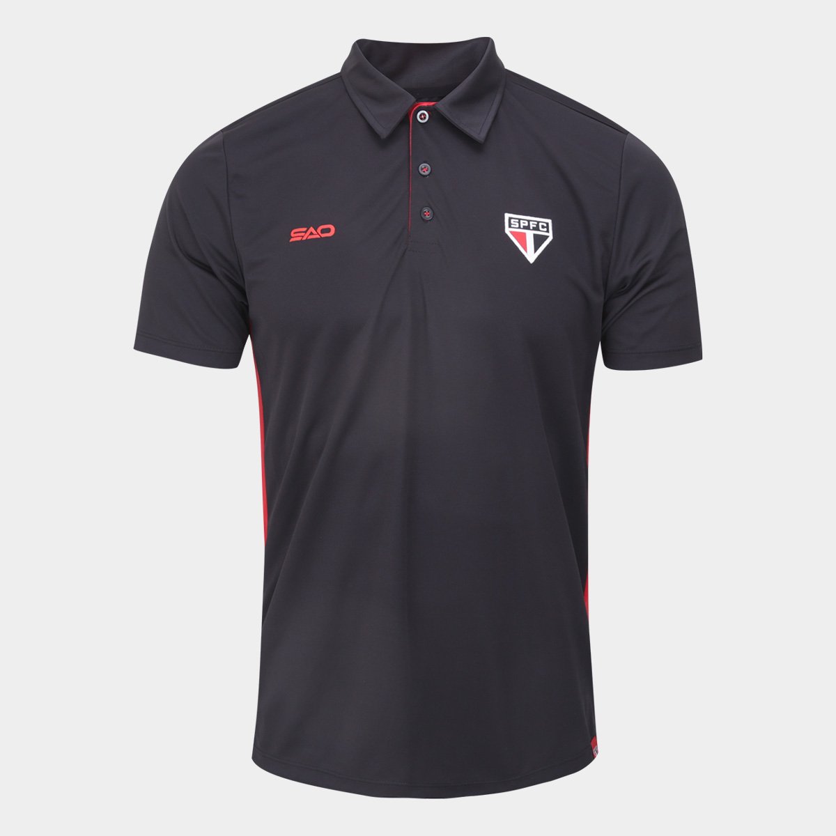 Camisa Polo São Paulo Masculina - Preto | Netshoes