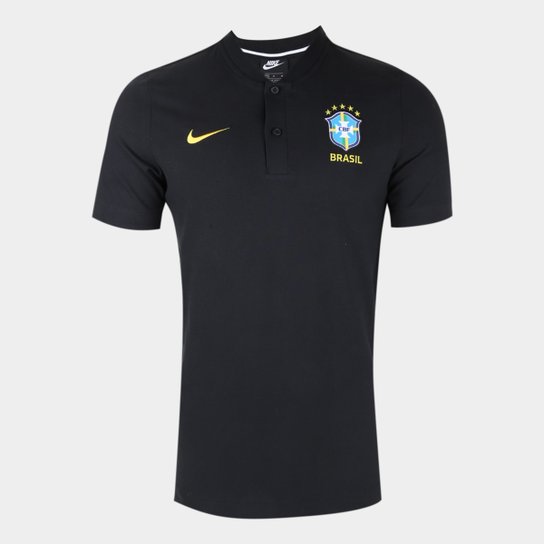 Camisa Polo Seleção Brasil 20/21 Nike Masculina - Preto+Amarelo é ruim? Camisa Polo Seleção Brasil 20/21 Nike Masculina - Preto+Amarelo é boa?