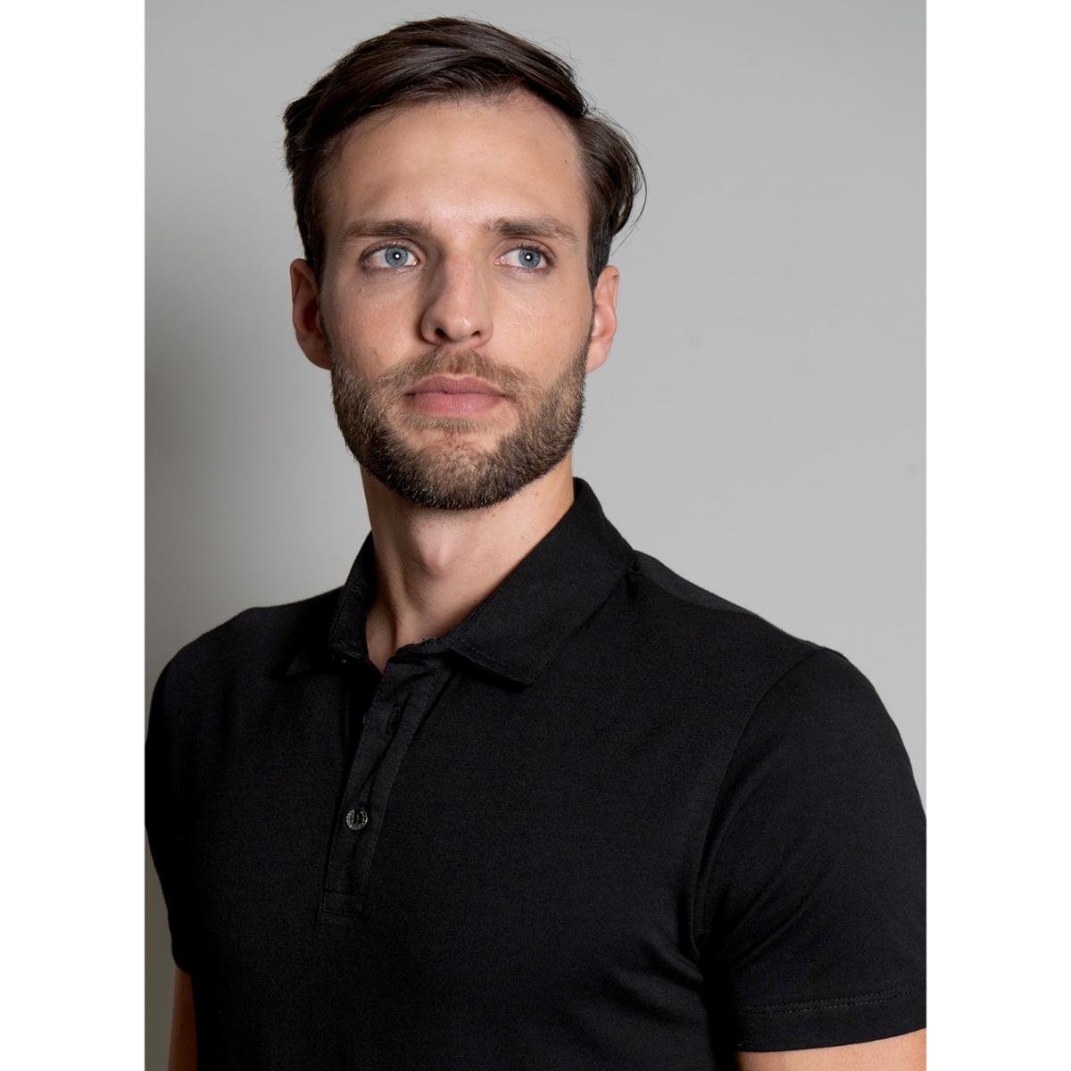 Camisa Polo Signature Lisa High Preta - Preto | Netshoes