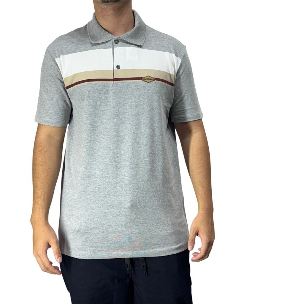 Camisa Polo Slim Fit Jacquard- Nicoboco