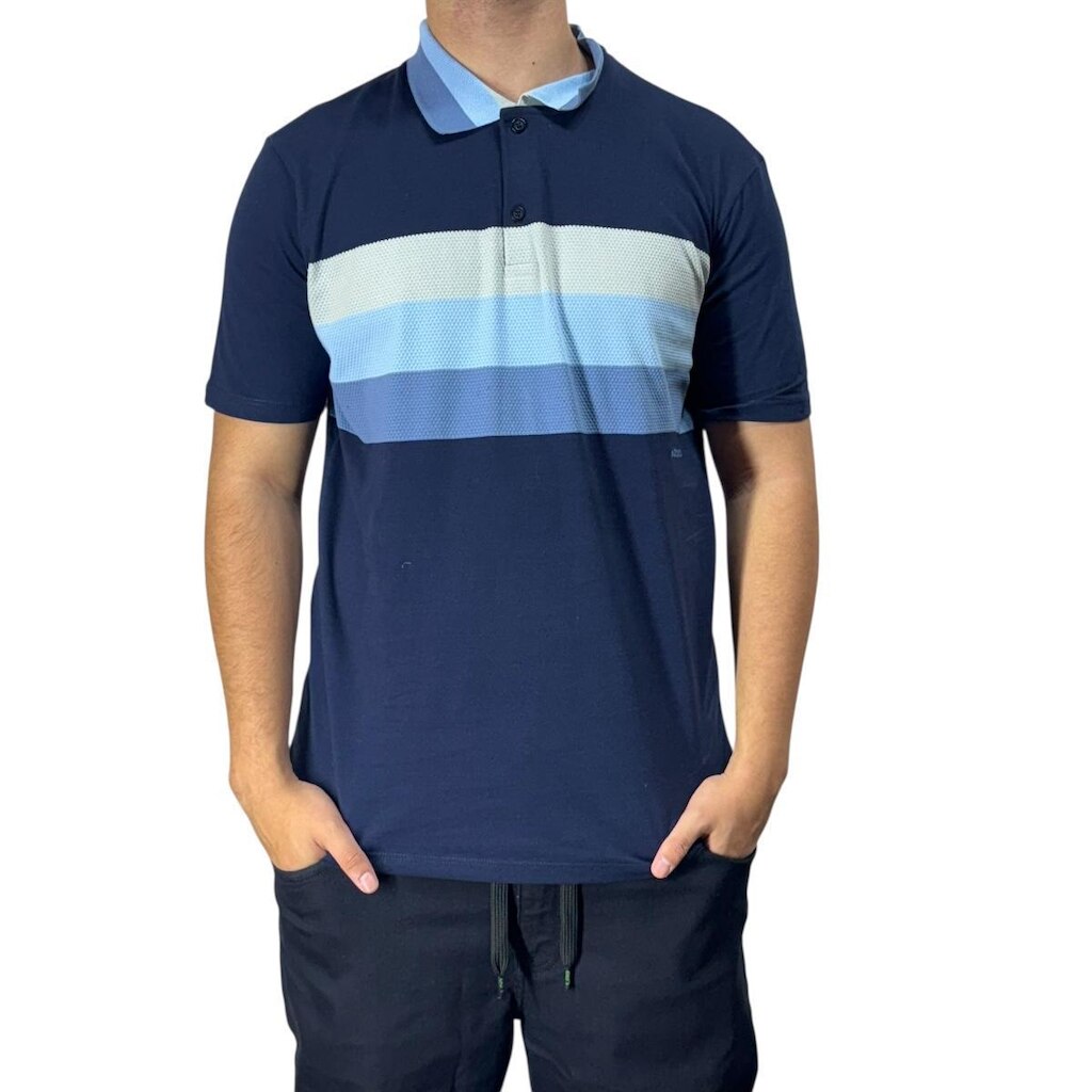 Camisa Polo Slim Fit Jacquard- Nicoboco