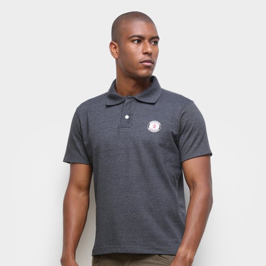 Camisa Polo Suburban Piquet Manga Curta Masculina - Chumbo Menor preço em Camisa Polo Suburban Piquet Manga Curta Masculina - Chumbo
