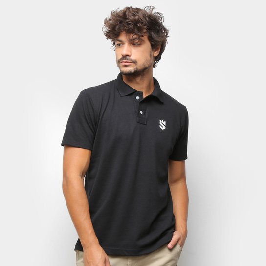 Camisa Polo Suburban Piquet Mini Logo Masculina - Preto Menor preço em Camisa Polo Suburban Piquet Mini Logo Masculina - Preto