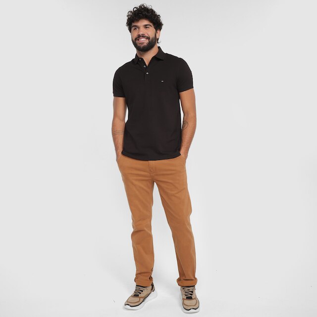 Camisa Polo Tommy Hilfiger Básica Masculina
