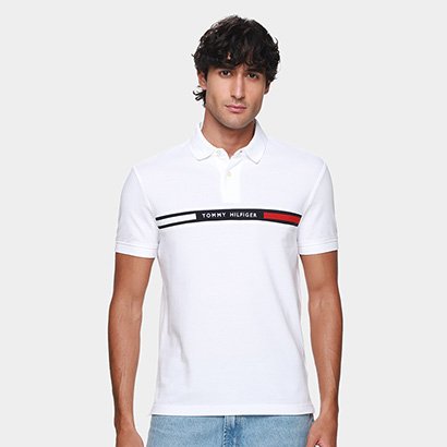 Camisa Polo Tommy Hilfiger Chest Insert Masculina - Masculino