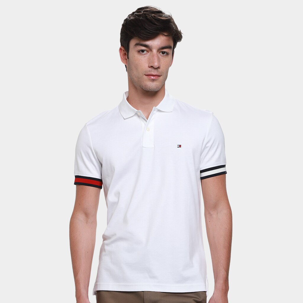 Camisa Polo Tommy Hilfiger Cuff Masculina